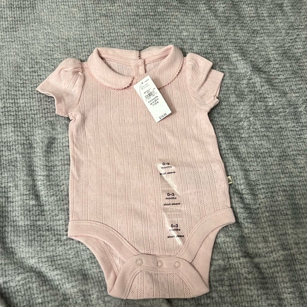 Baby Gap Short Sleeve Pink Onesie